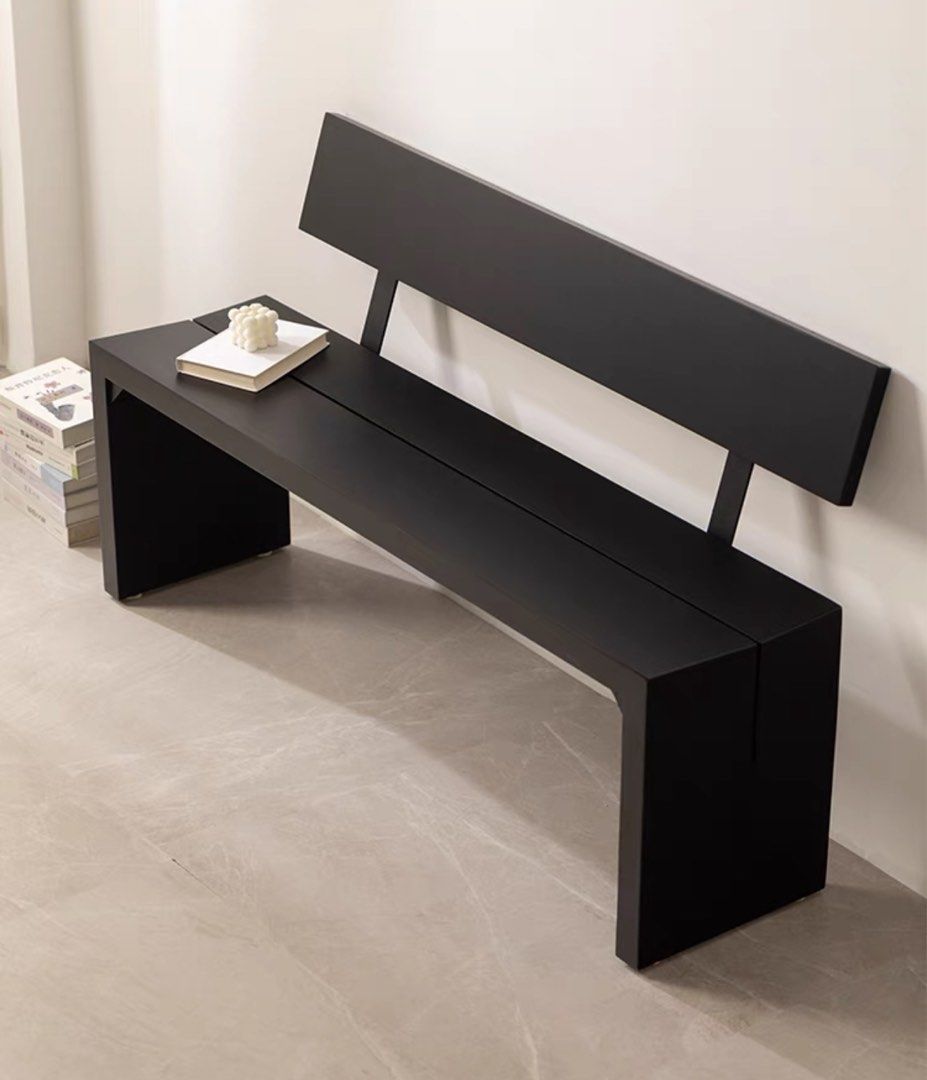 BLUETA Modern Solid Wood Bench, Furniture & Home Living, Furniture ...