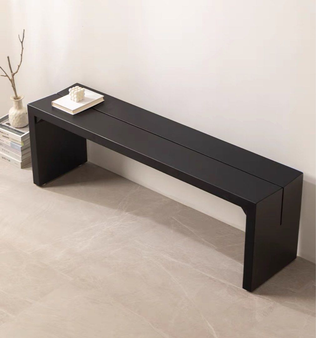 BLUETA Modern Solid Wood Bench, Furniture & Home Living, Furniture ...