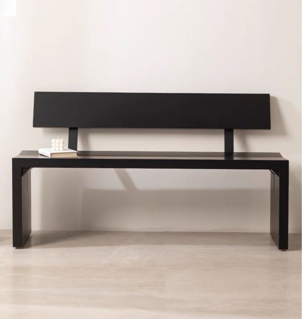 BLUETA Modern Solid Wood Bench, Furniture & Home Living, Furniture ...