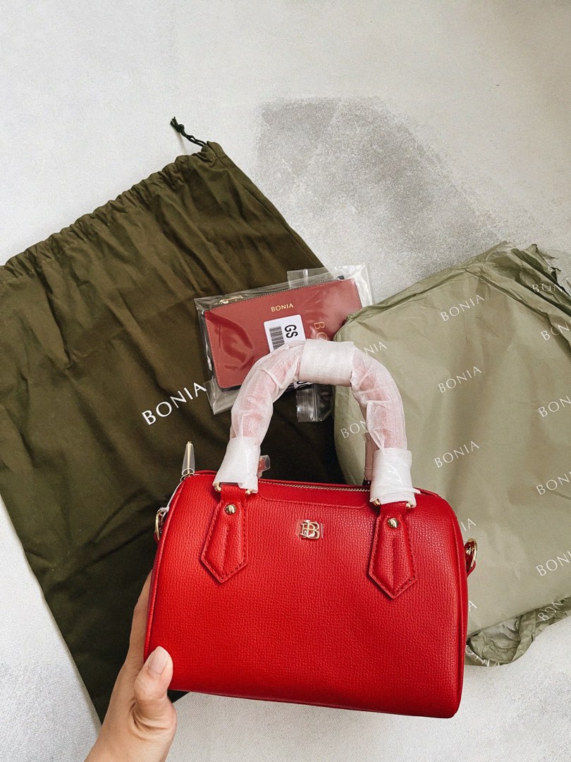 Bonia red bag sale