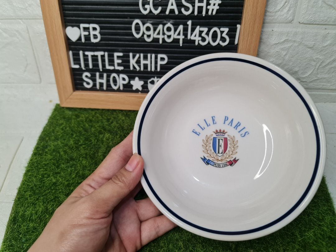 Branded elle bowl (Category: Dinnerware & Cutlery) located in Bacoor. Submitted by LittleKhipShop (Listing ID 1307020129, Image 1). Description: 💕Branded elle bowl 🏷mine at 70 ©️ with markings ●COMMENT ON PRICE & DESCRIPTION ONLY. ●Breakable items is non-refundable, buy at your own risk. ●Policy : Mine now pay tomorrow. ●SCREENSHOT YOUR DIBS ITEM. FOR YOUR OWN REFERENCE.