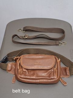 Brown Genuine leather Sling/Belt bag