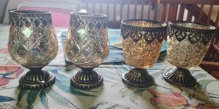 Candle Holders/ Vase/ Metal Leaf Stand