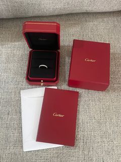 Cartier pt950 full diamond wedding band/ring size 49 authentic with receipt