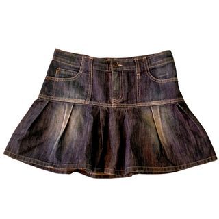 denim mini vintage skirt