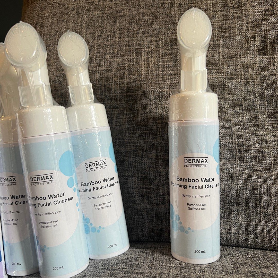 Dermax Bamboo Water Foaming Cleanser (Category: Face Care) located in Muntinlupa City. Submitted by kymiescloset (Listing ID 1306922146, Image 1). Description: Brand New Manufacturing Date: 3/11/2024 Best Before: 3/11/2027 Stocks Available: 4.