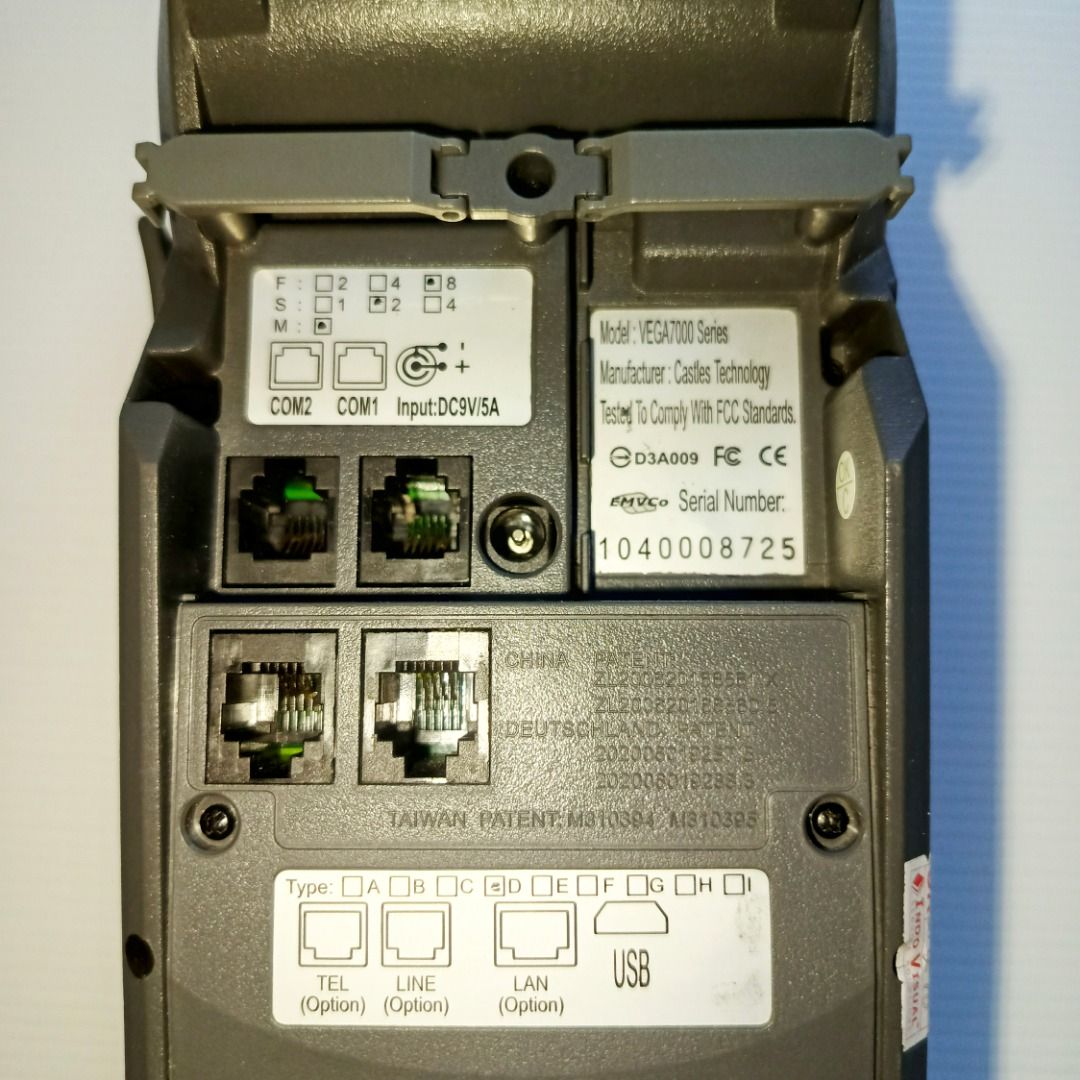 EFT Pos Terminal Vega 7000 Series Castles Tecnology - Card Reader - EDC ...