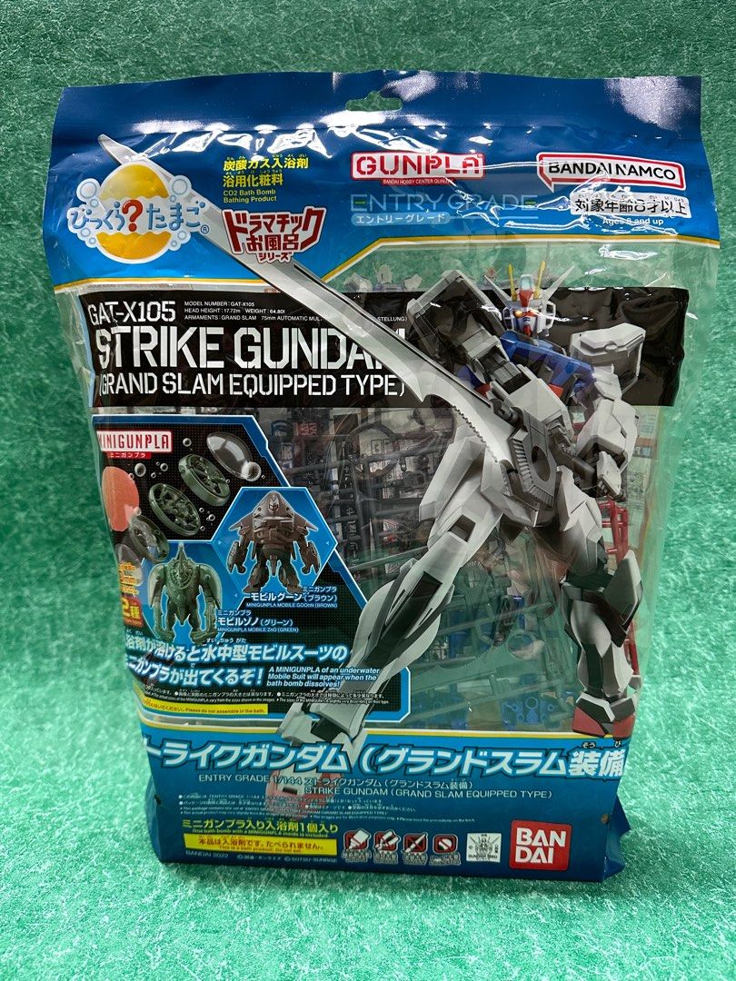 EG 1/144 Strike Gundam (Grand Slam Equipped Type) with mini Gunpla (Category: Gundam Model Kits) located in Singapore. Submitted by hobbylounge (Listing ID 1307040532, Image 1). Description: EG 1/144 Strike Gundam (Grand Slam Equipped Type) with mini Gunpla - BNIB, all runners sealed - Price fixed - Self-collect at meet-up locations below or add $5 for delivery.