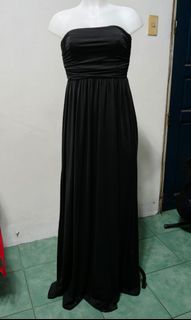 Extra Long black Tubed Dress Formal