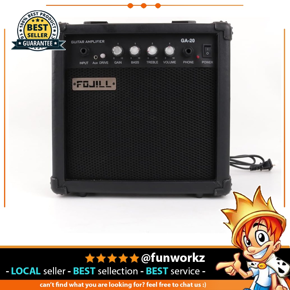 Fojill 20W Watt Electric Guitar Amplifier Amp Practice Small Portable