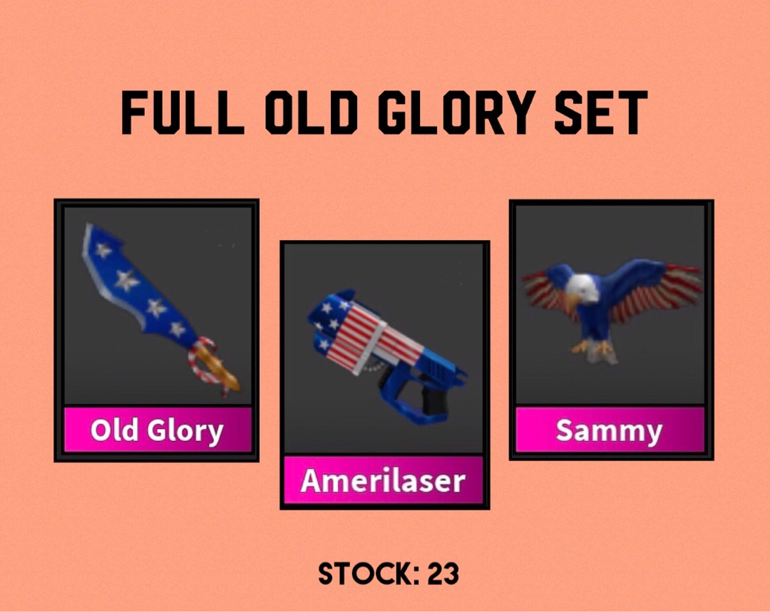 Full Old Glory Set MM2 Game (READ DESC), Video Gaming, Gaming Accessories, InGame Products on