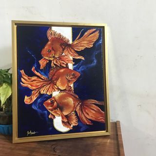 Gold fish painting by JeAnnb.
