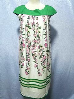 Green and White Figs Dress