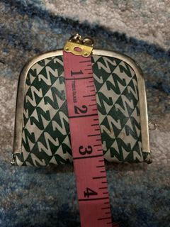 green printed small kisllock coin purse