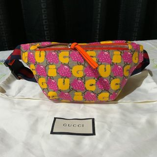 Gucci GG Supreme Monogram Strawberry Print Belt Bag Multicolor (Kids)