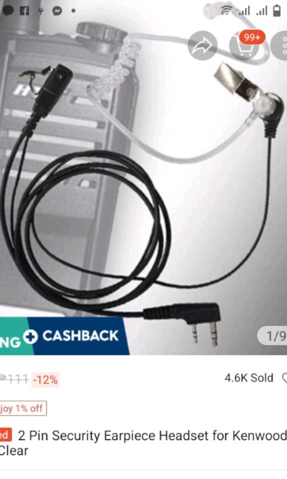 headset for walkie talkie (Category: Walkie-Talkie) located in Valenzuela. Submitted by diane.35 (Listing ID 1306929779, Image 2). Description: .