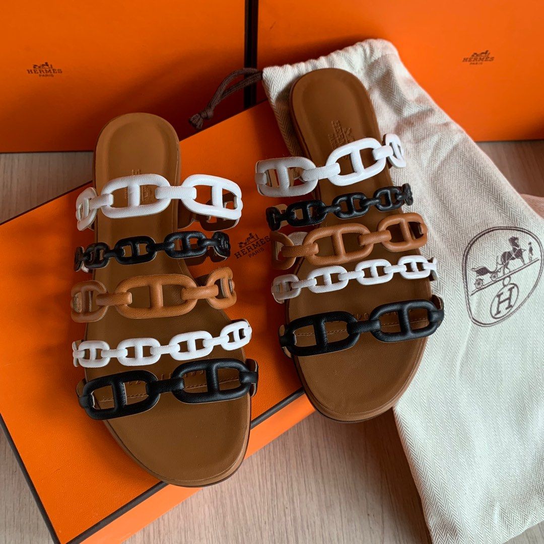 Hermes THALASSA SANDAL LEATHER colorful size 35 1 2 22cm