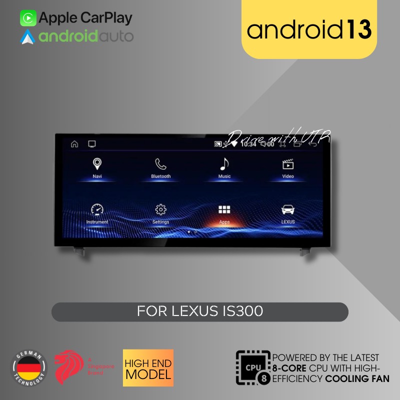HIGH-END LATEST ANDROID 13 ANDROID PLAYER FOR LEXUS IS300 12.3INCH 8 ...