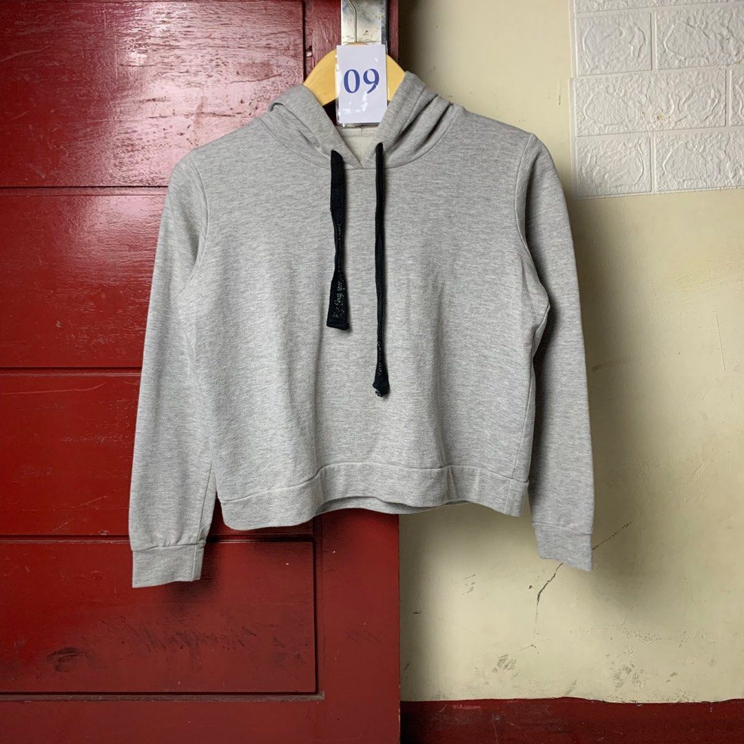 Hoodie Crop abu