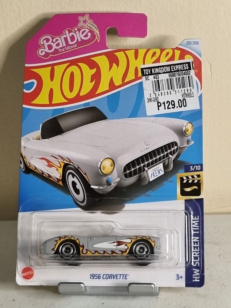HW 1956 Corvette Screen Time - Barbie (2024) (Category: Vehicle & Diecast Models) located in Manila. Submitted by deem34309 (Listing ID 1307005584, Image 1). Description: Condition: New (WYSIWYG) Model: 1956 Corvette (2024) Screen Time - Barbie 2 pcs available.