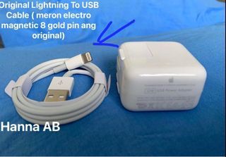 iPad iPhone Charger 100% Original Lightning To USB Cable with 12Watts USB Power Adapter