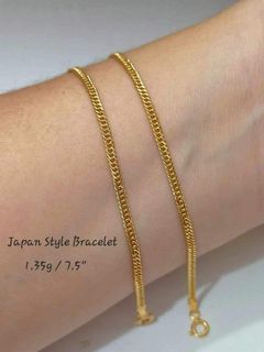 Japan Style Bracelet in 18Karat Saudi Gold