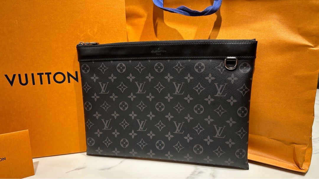 Louis Vuitton Discovery Pochette GM Monogram Eclipse Luxury Bags Wallets on Carousell