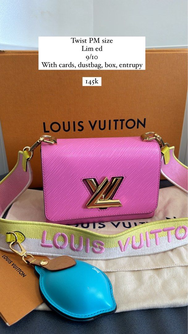 Lv twist pm size (Category: Luxury Bags & Wallets) located in Manila. Submitted by sourcedbykco (Listing ID 1307010070, Image 2). Description: LIMITED EDITION lv twist pm size Comes complete With entrupy 9.5/10 .