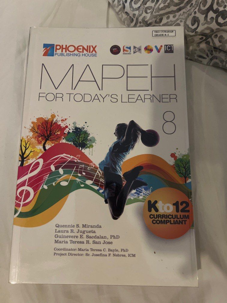 MAPEH for Todays Learner Grade 8 (Category: Textbooks) located in Pasay City. Submitted by chinkyola (Listing ID 1307045701, Image 1). Description: .