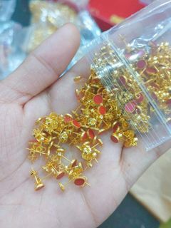 Onyx Stud Earrings Saudi Gold 18 K ✨