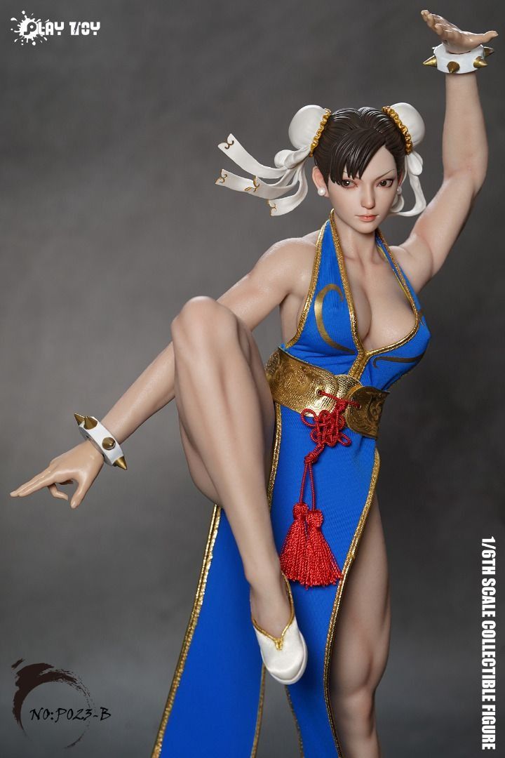 PLAY TOY 1/6 格鬥女神2.0 P023A 黑衣/ P023B 藍衣Street Fighter Chun