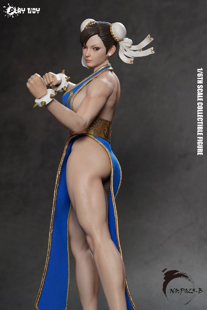 PLAY TOY 1/6 格闘の女神春麗2.0 P023A 可動 フィギュア 黒 Play Toy 1/6 P023A Fighting Goddess Chun-Li 2.0 Black