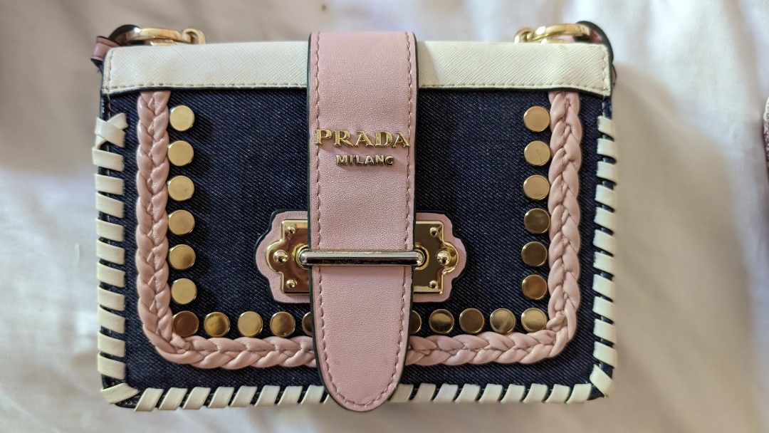 Prada cahier straw top