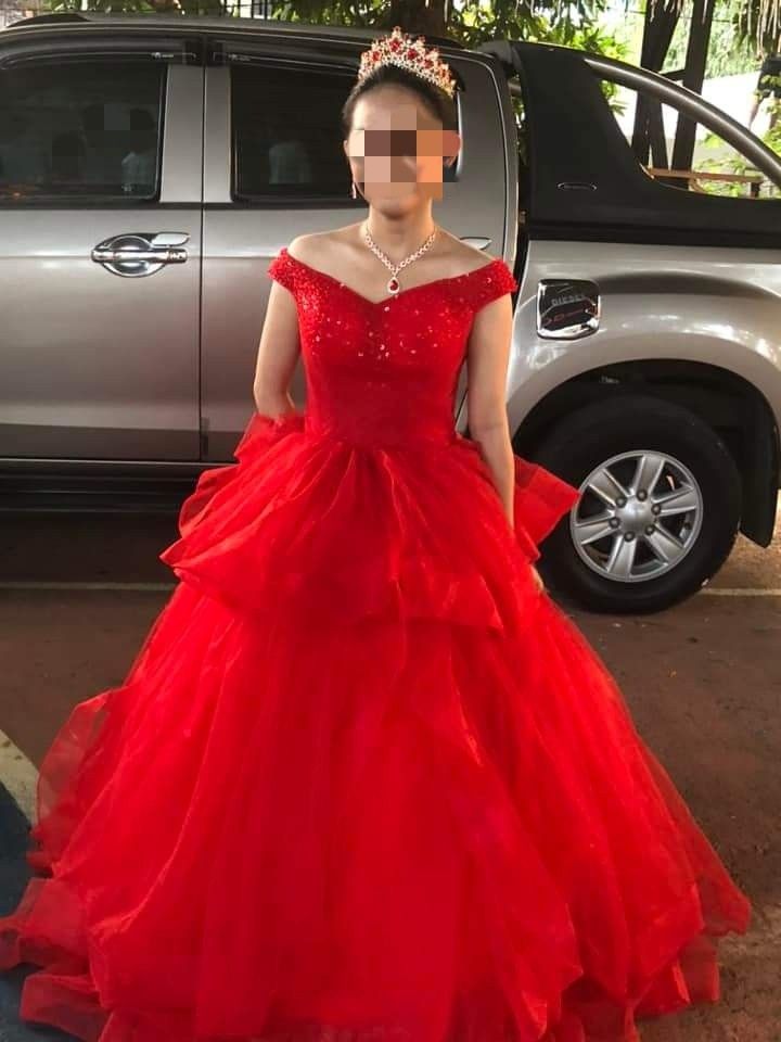 Red gown red ball gown red prom dress red prom gown for sagala prom debut birthday gown for rent gown for rent or sale Women s Fashion Dresses Sets Evening dresses