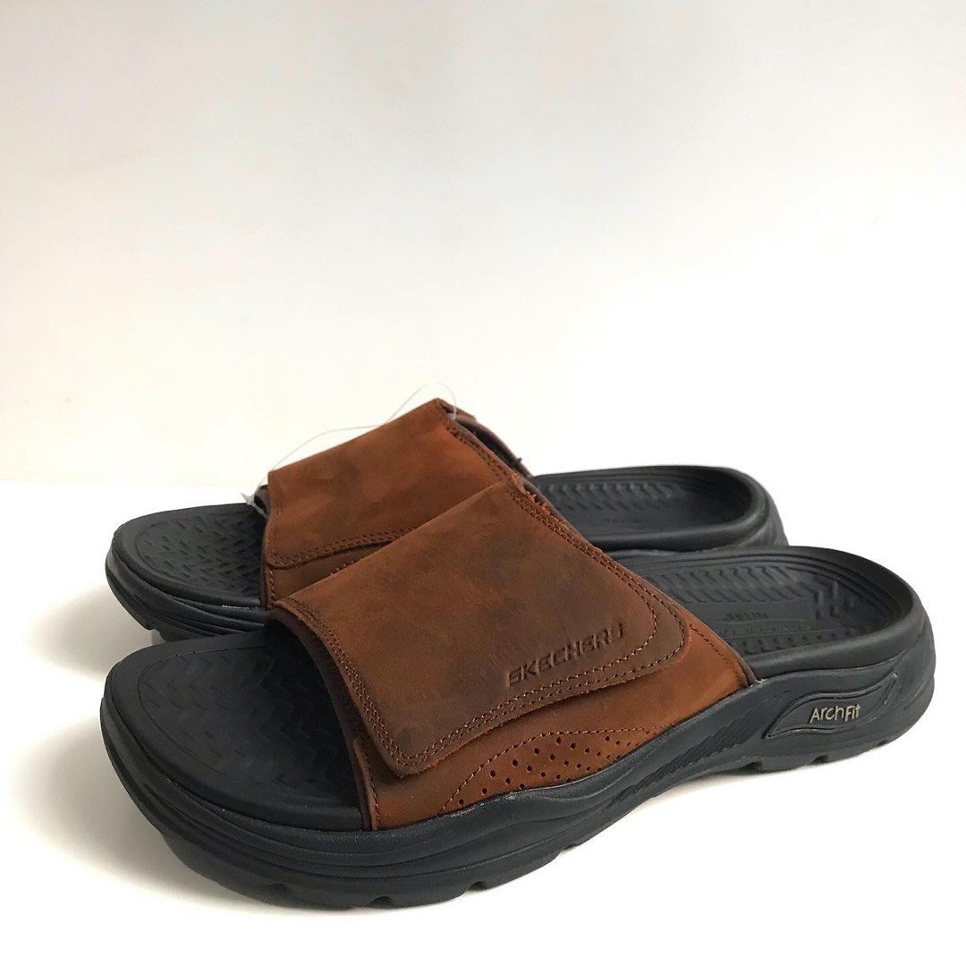Sandal Kulit Pria Skechers USA Arch Fit Motley Revelo Sandal