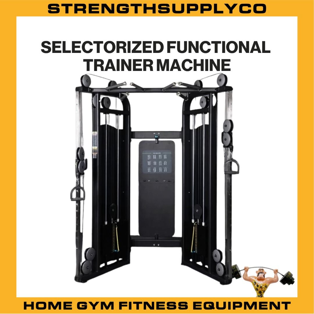 Selectorized Functional Trainer Machine (Category: Cardio & Fitness Machines) located in Petaling Jaya. Submitted by strengthsupplyco (Listing ID 1306973003, Image 1). Description: Specifications Weight : 335KG Dimensions : 176 x 110 x 230 cm (Length x Width x Height) Weight Stack : 70KG per side.
