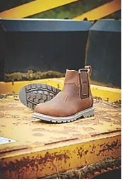 SITE MEN S MUDGUARD SAFETY DEALER BOOTS STEEL TOE BROWN SIZE EU44 EU47 Men s Fashion Footwear Boots on Carousell