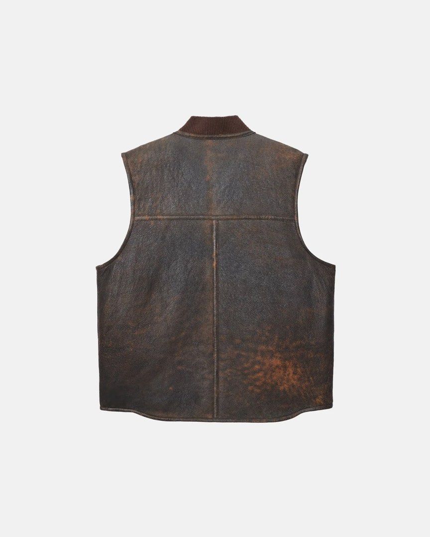 STUSSY REVERSIBLE SHEARLING WORKGEAR VEST, 他的時尚, 外套