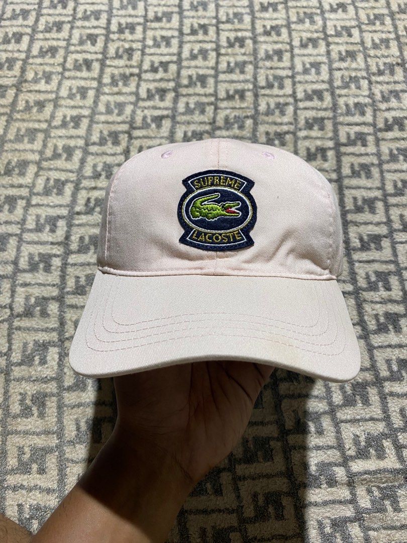 Supreme x Lacoste Live Cap Fesyen Pria Aksesoris Topi di Carousell