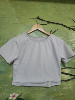 Tapies Ribbed Baby Tee in Stone