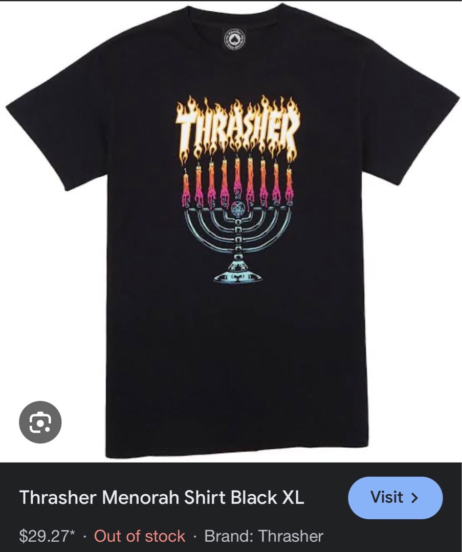 Thrasher menorah tee sale