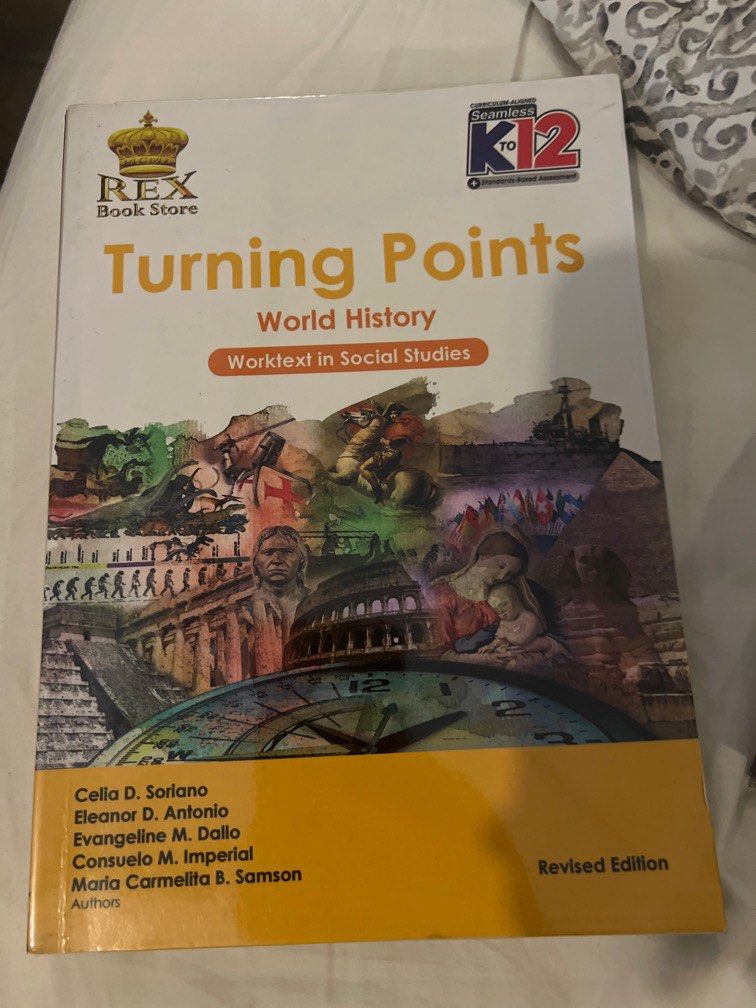 Turning points World History Grade 8 (Category: Textbooks) located in Pasay City. Submitted by chinkyola (Listing ID 1307045163, Image 1). Description: .
