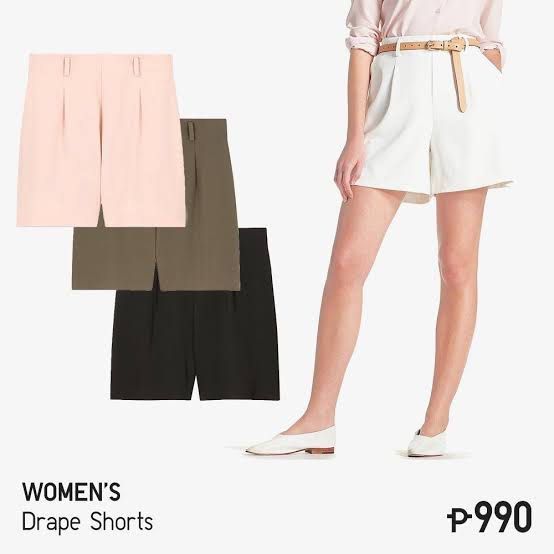 Uniqlo drape shorts top
