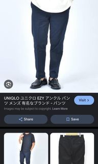 Uniqlo Smart Chino Ankle Pants Navy Blue