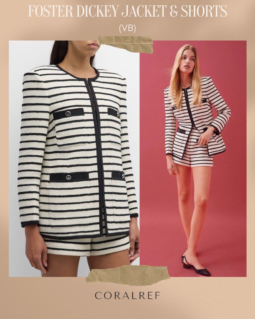 Veronica Beard Foster Dickey Jacket Shorts Women s Fashion Dresses Sets Sets or Coordinates on Carousell