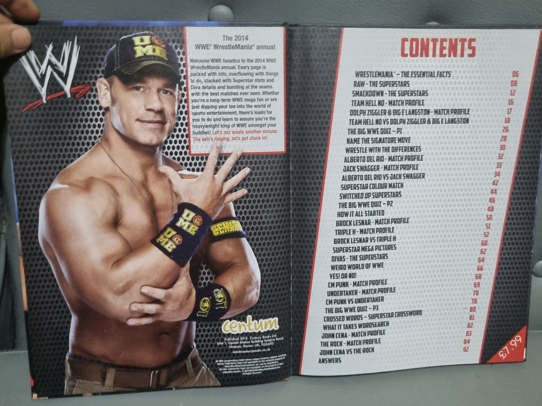WWE WRESTLEMANIA 2014 ANNUAL BOOK (Category: Storybooks) located in Silang. Submitted by samflores2k4t7 (Listing ID 1307035840, Image 3). Description: For sale WWE WRESTLEMANIA 2014 ANNUAL BOOK Crntum Published 2013 Century Books Ltd. Hard Cover 92 pages Good condition Complete pages.