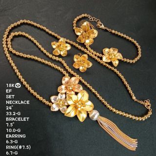 YG EF Flower Set Jewelry
