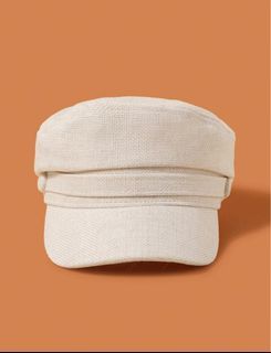 ZAFUL Plain Linen Military Cap - Beige