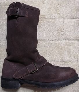 H&M Genuine Suede Dark Brown Boots Size 38