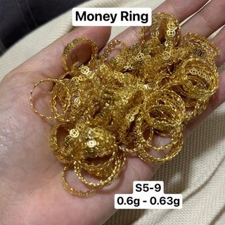 18k Saudi Gold Lightweight Money Ring S5-9